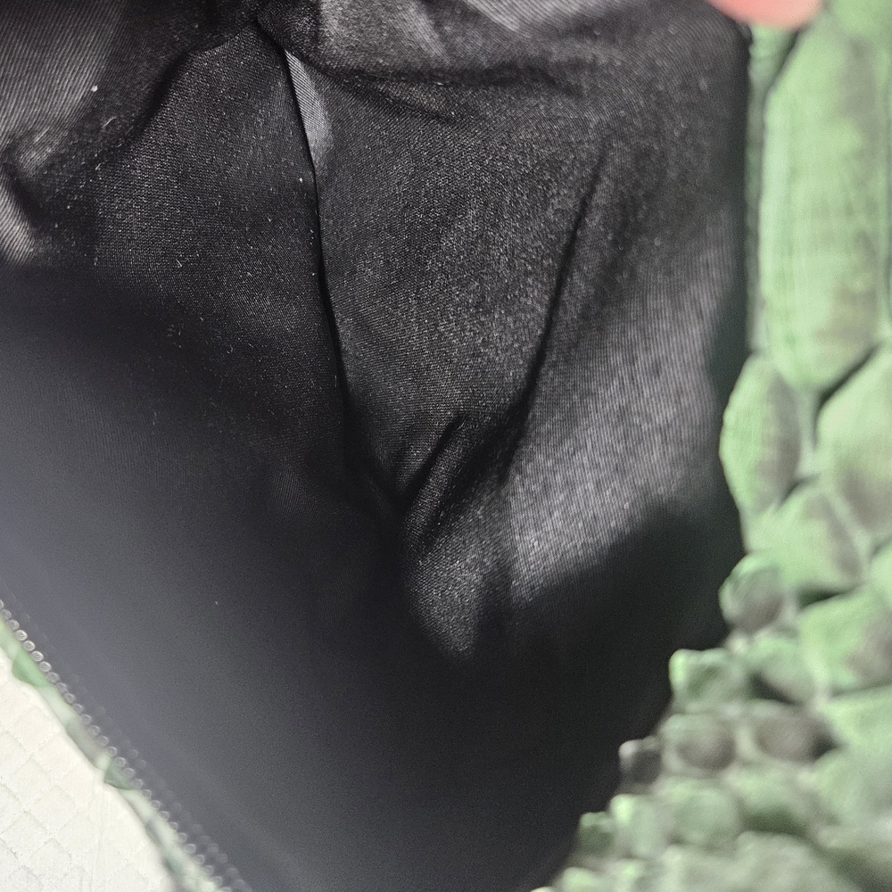 NWOT‎ - LINĒIJ Elegant Green Snake Python Scales Print Crossbody Bag - Picture 6 of 8
